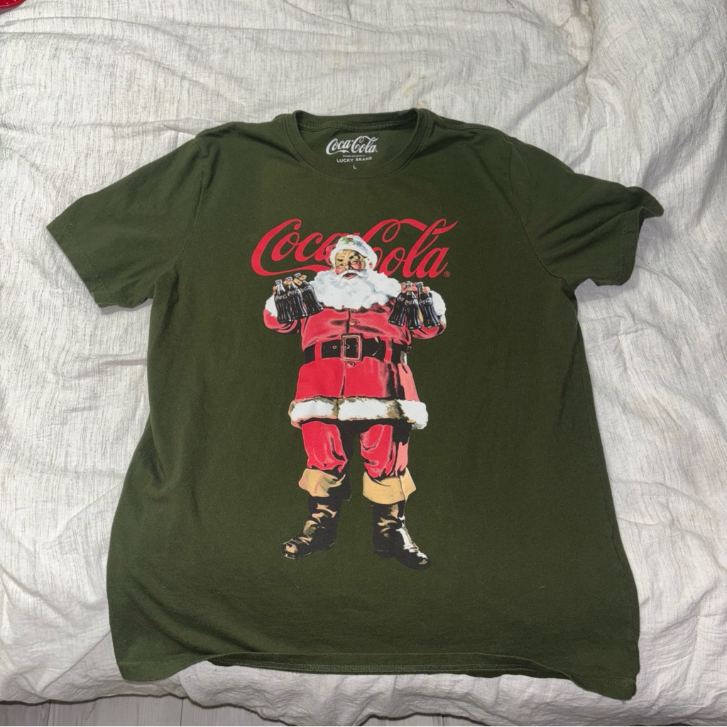 Lucky Brand Olive Green CocaCola TShirt Lucky Brand Olive Green CocaCola TShirt